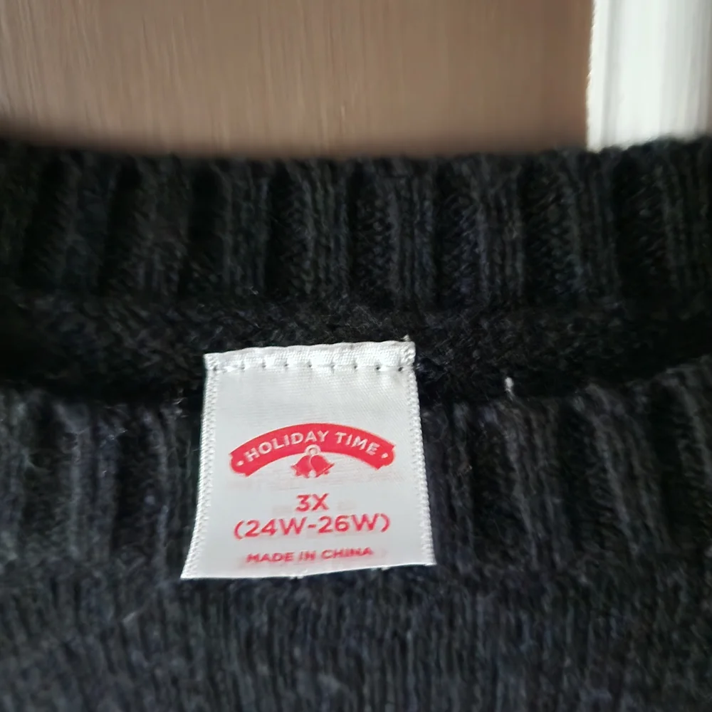 Festive Black Christmas Sweater - Picture 3 of 5